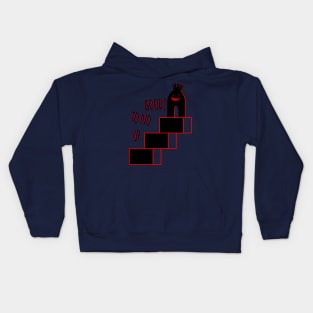 Stairs to up to no good. Kids Hoodie